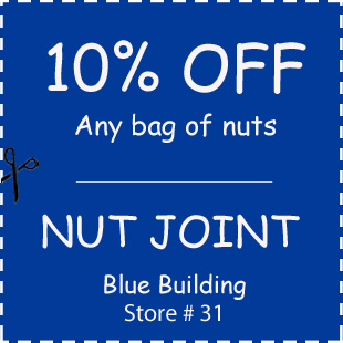 Coupon for Nut Joint at the Walnut Creek Amish Fleamarket in Ohio