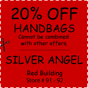 Coupon for Silver Angel at the Walnut Creek Amish Fleamarket in Ohio