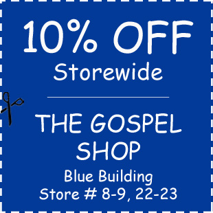 The Gospel Shop Coupon form the  Walnut Creek Amish Flea Market